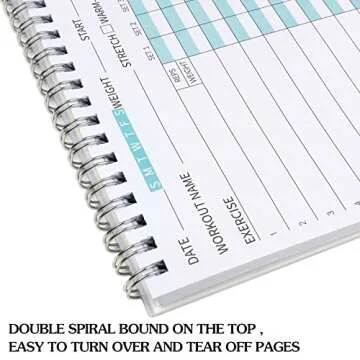 Fitness Journal Workout Planner Notepad For Women & Men Weight Loss,Daily Gym,Exercise Goals,Bodybuilding Progress,Wellness Tracker,6.7 X 9.4 inches, 60 sheets