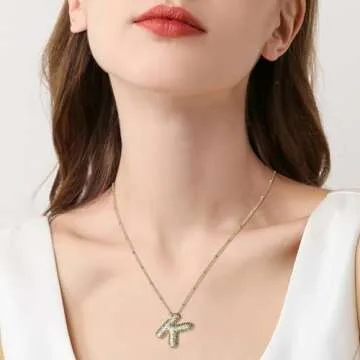 Personalized Balloon Initial Necklaces for Women