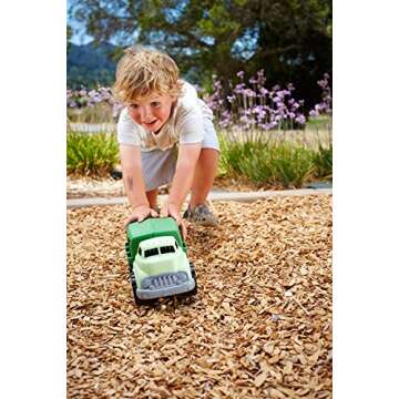 Green Toys Recycling Truck in Green Color - BPA and Phthalates Free Garbage Truck for Improving Gross Motor, Fine Motor Skills. Kids Play Vehicles