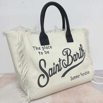 OEIPSMK Travel Bag Travel Large Capacity Women'S Bag Handmade Tassel Handbag Fashion Casual Printed ...