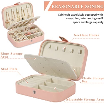 XZUZ Travel Jewelry Box: Elegant Mini Organizer for Women