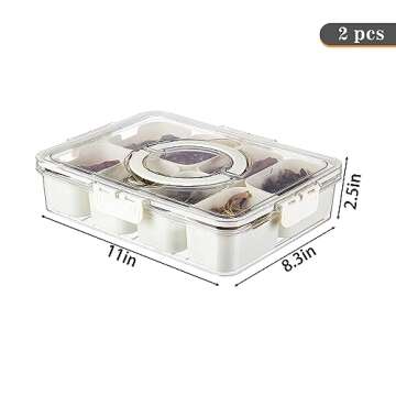 MineSign 2Pack Snackle Box for Food Storage and Serving