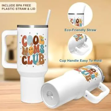 Cool Mom Gifts - Mothers Day Gifts For Mom - Gifts for Mom from Daughter Son Kids - Funny Mom Gift Mother Gifts, Mommy Gifts, New Mom Gifts - Mom Birthday Gifts Idea Mom Tumbler 40oz With Handle