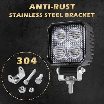 2.8 inch Led Truck Lights 48W Off Road Lights 5500LM 12V Flood Light Bar Waterproof Square Lights for Truck Tractor Off Road ATV UTV Jeep Golf cart Boat Led Work Lights for Truck