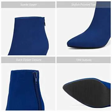 Trendy DREAM PAIRS Women's Stylish Pointed Toe Ankle Boots