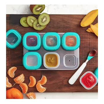 OXO Tot Baby Blocks 2 Oz Teal Freezer Storage Containers
