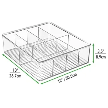 mDesign Extra Wide Storage Organizer Bin for Kitchen