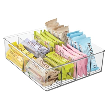 mDesign Extra Wide Storage Organizer Bin for Kitchen