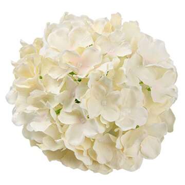Flojery Silk Hydrangea Heads - Artificial Flowers Pack