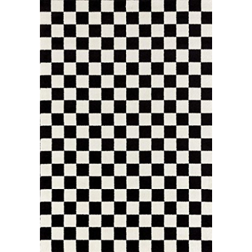 Modern Checkered 8x10 Area Rug for Cozy Living Spaces