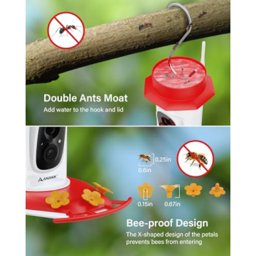 HD Night Vision Hummingbird Feeder with Camera