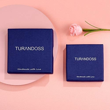 Turandoss Gold Initial Necklace for Women - 14K Plated