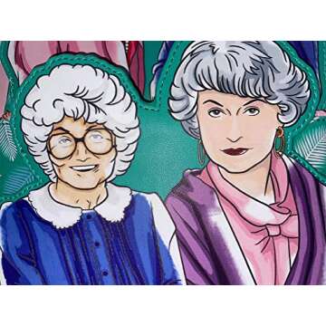 Loungefly The Golden Girls Television Show Stay Golden Womens Double Strap Shoulder Bag Purse