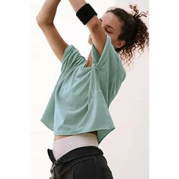 Stylish Oversized Crop Top T-Shirts for Women - Sage S