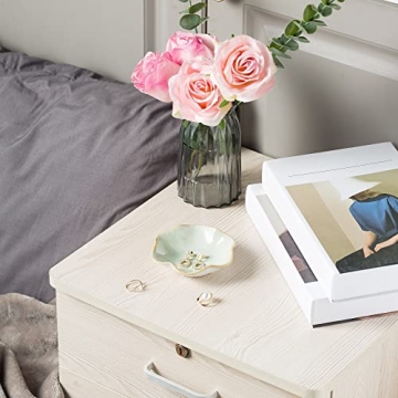 Jewelry Dish Tray, Ring Dish, Ceramic Trinket Tray, Key Bowl, Decorative Plate, for Friends Sisters Daughter Mother(Light Green)