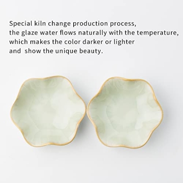 Jewelry Dish Tray, Ring Dish, Ceramic Trinket Tray, Key Bowl, Decorative Plate, for Friends Sisters Daughter Mother(Light Green)