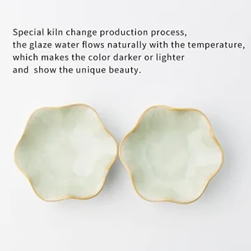 Jewelry Dish Tray, Ring Dish, Ceramic Trinket Tray, Key Bowl, Decorative Plate, for Friends Sisters Daughter Mother(Light Green)