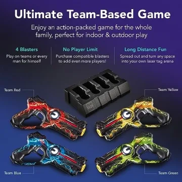 Rechargeable Laser Tag Set for 4 Players - Fun & Interactive