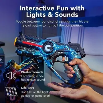 Rechargeable Laser Tag Set for 4 Players - Fun & Interactive