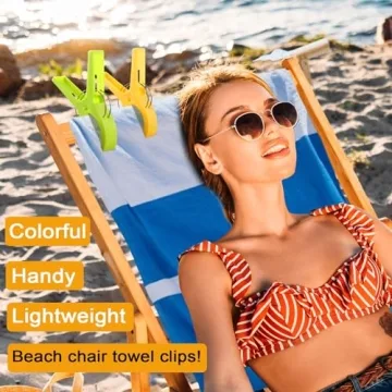 Secure Your Towel with 16 Pack Beach Chair Clips