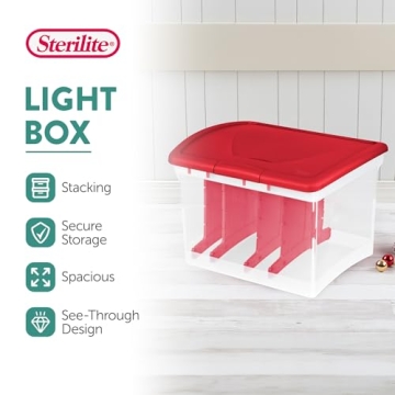 Sterilite Christmas Light Organizer - Clear Storage Containers