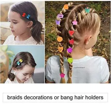 Lawie 90 Pack Mini Rainbow Hair Claw Clips for Kids