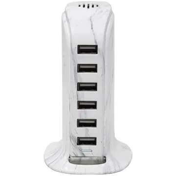 Aduro 40W 6-Port USB Hub Charger | Smart & Stylish Charging Solution