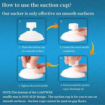 LAMTWEK Snuffle Mat for Dogs, 17" x 21" Dog Snuffle Mat Interactive Feed Game for Boredom, Encourages Natural Foraging Skills and Stress Relief, Easy to Fill/Machine Washable with 2PCS Suction Cups