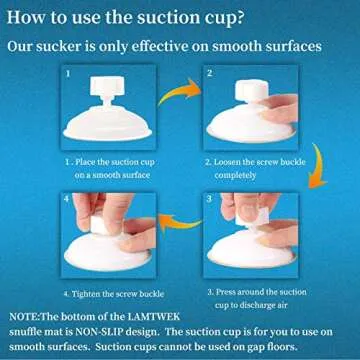 LAMTWEK Snuffle Mat for Dogs, 17" x 21" Dog Snuffle Mat Interactive Feed Game for Boredom, Encourages Natural Foraging Skills and Stress Relief, Easy to Fill/Machine Washable with 2PCS Suction Cups