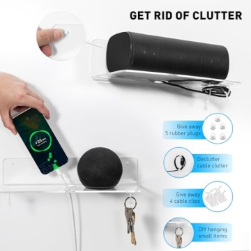 OAPRIRE Clear Acrylic Floating Shelves - Stylish & Easy to Install