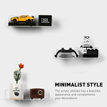 OAPRIRE Clear Acrylic Floating Shelves - Stylish & Easy to Install