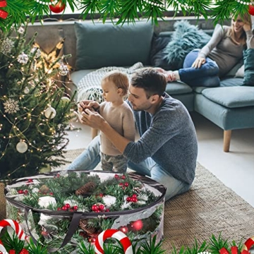 ProPik 30" Christmas Wreath Storage Bags - 2 Pack Clear