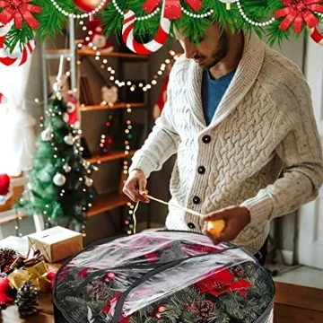 ProPik 30" Christmas Wreath Storage Bags - 2 Pack Clear