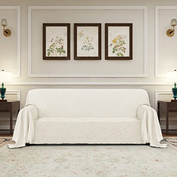 PureFit Jacquard Throw Sofa Cover - Decorative and Washable