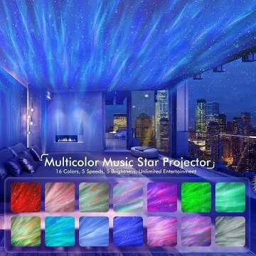Galaxy Star Projector with Bluetooth & Night Light