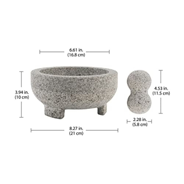 Vasconia Granite Molcajete Mortar for Flavorful Dishes