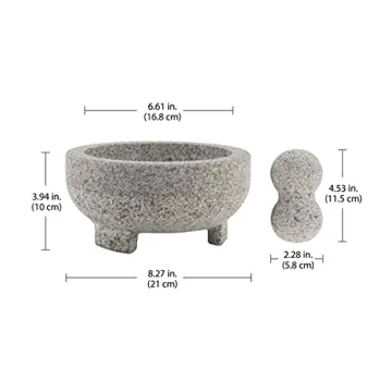 Vasconia Granite Molcajete Mortar for Flavorful Dishes