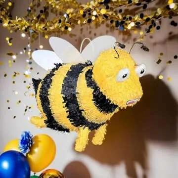 Durable Bumble Bee Pinata for Kids Birthday Parties - 15"x9.5"