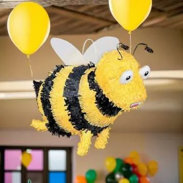 Durable Bumble Bee Pinata for Kids Birthday Parties - 15"x9.5"