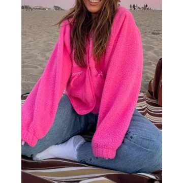 Comfortable Cropped Fleece Jacket for Women