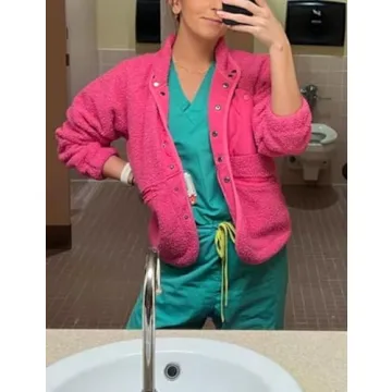 Comfortable Cropped Fleece Jacket for Women