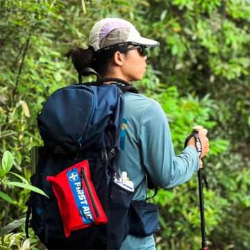 RHINO RESCUE Small First Aid Kit Ultralight Waterproof Medical Kit for Hiking, Backpacking, Cycling, Travel, Vehicles, HSA/FSA Eligible