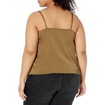 The Drop Women's Natalie V-Neck Lace Trimmed Camisole Tank Top