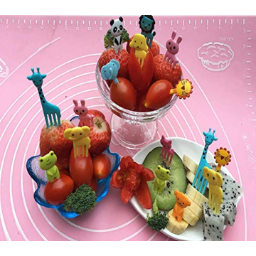 40Pcs Food Fruit Fork Picks for Kids Cute Animals Bento Box Decor ForksCake Little Forks Dessert Forks Mini Cartoon Toothpick for Cake Dessert Pastry Party supply