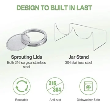 Complete Mason Jar Sprouting Kit for Home Growing