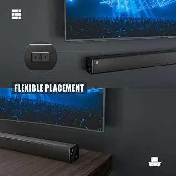 PHEANOO Sound Bar with Subwoofer, TV 2.1 CH Soundbar, Superior Surround Sound System, Works with 4K & HD & Smart TV,Bluetooth 5.0 Enabled (Model: P27)