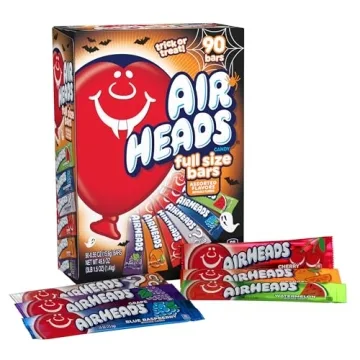 Airheads Candy Bars Halloween Variety Box - 90 Chewy Full Size Treats