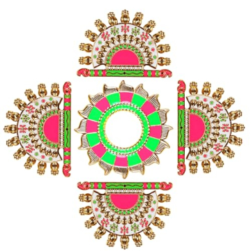 Colorful Handmade Diwali Rangoli Decor for Home