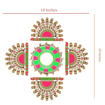 Colorful Handmade Diwali Rangoli Decor for Home