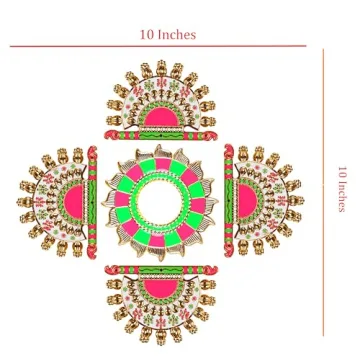 Colorful Handmade Diwali Rangoli Decor for Home